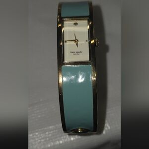 kate spade Gold-tone Carosel DIVE IN Bangle Watch with turquoise enamel